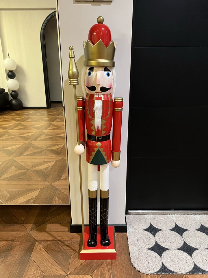 Nutcracker Figurine - Kafe Dekoratif Süsü 120cm Fındıkkıran Kukla