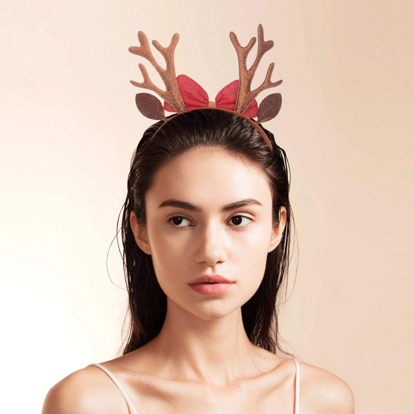 Reindeer Antlers Headband - Çocuklar için Noel Geyiği Boynuzu Taç,