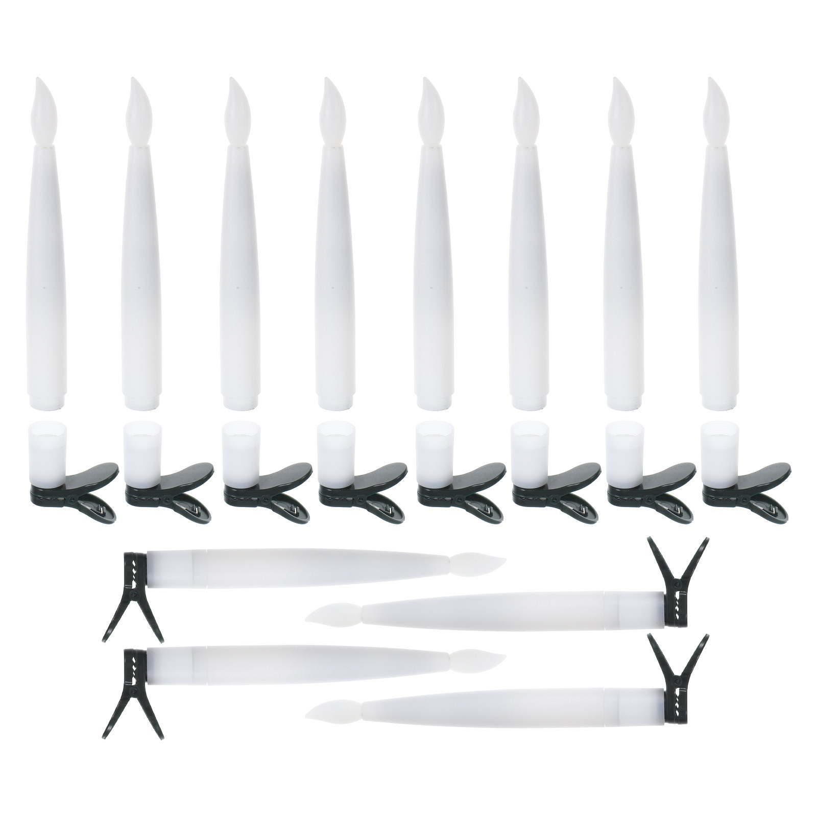 Holiday Candle Set - 12 Adetlik Noel Ağacı LED Dekorasyon