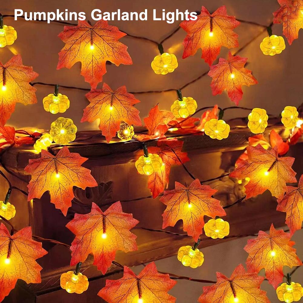 Led Fairy String Lights - 10 LED'li Cadılar Bayramı Balkabağı Işık