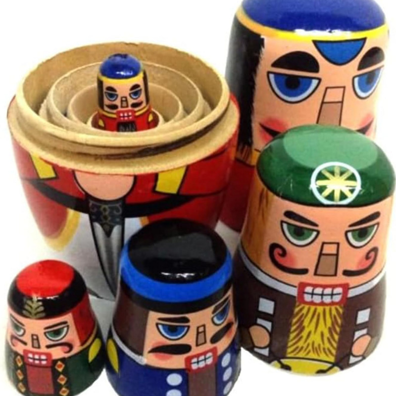 5 adet Rus Fındıkkıran İç İçe  - Nutcracker Figurine incelemesi ve fiyatı