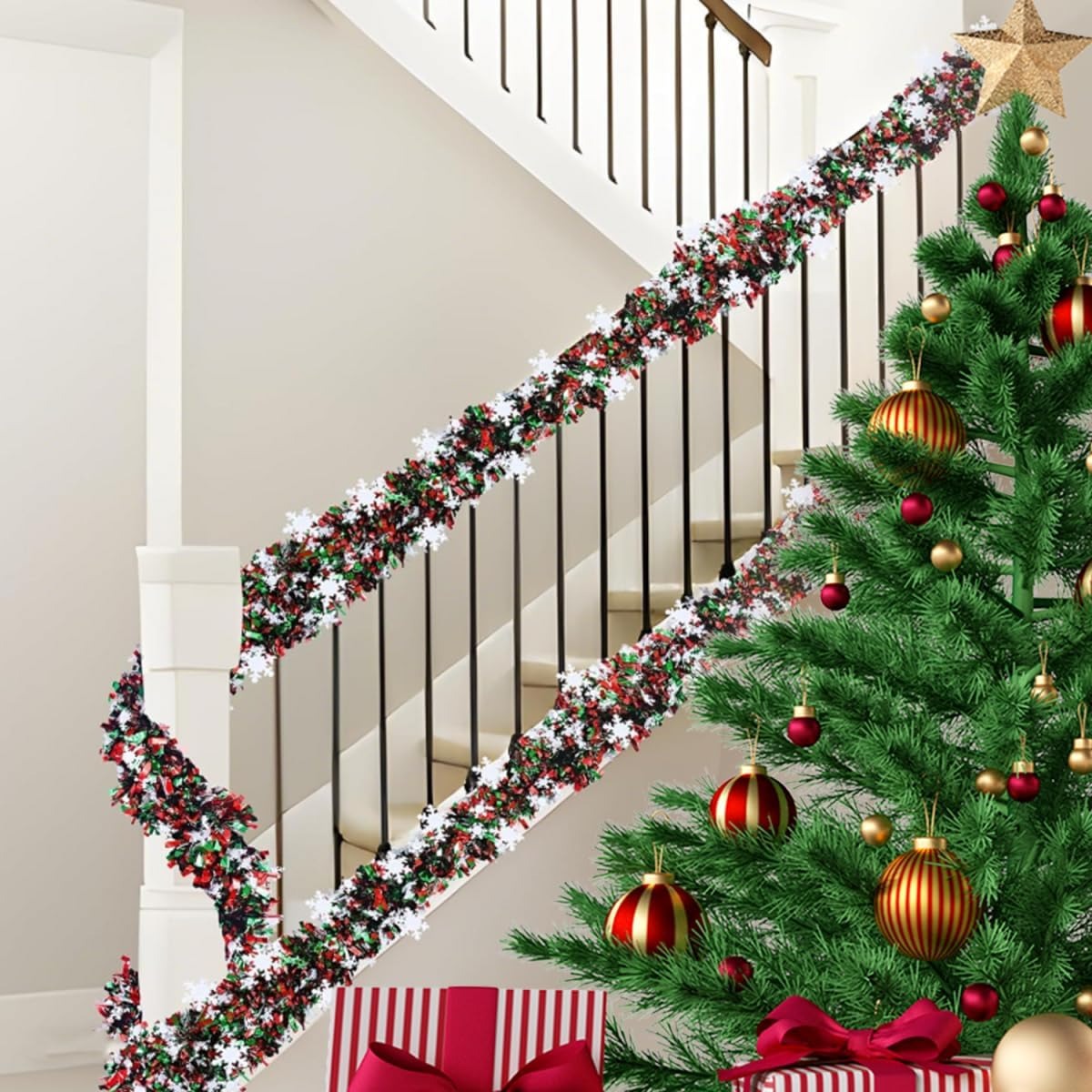 2M Noel Işıltılı Çelenk Kırmız - Tinsel Garland Decoration incelemesi ve fiyatı