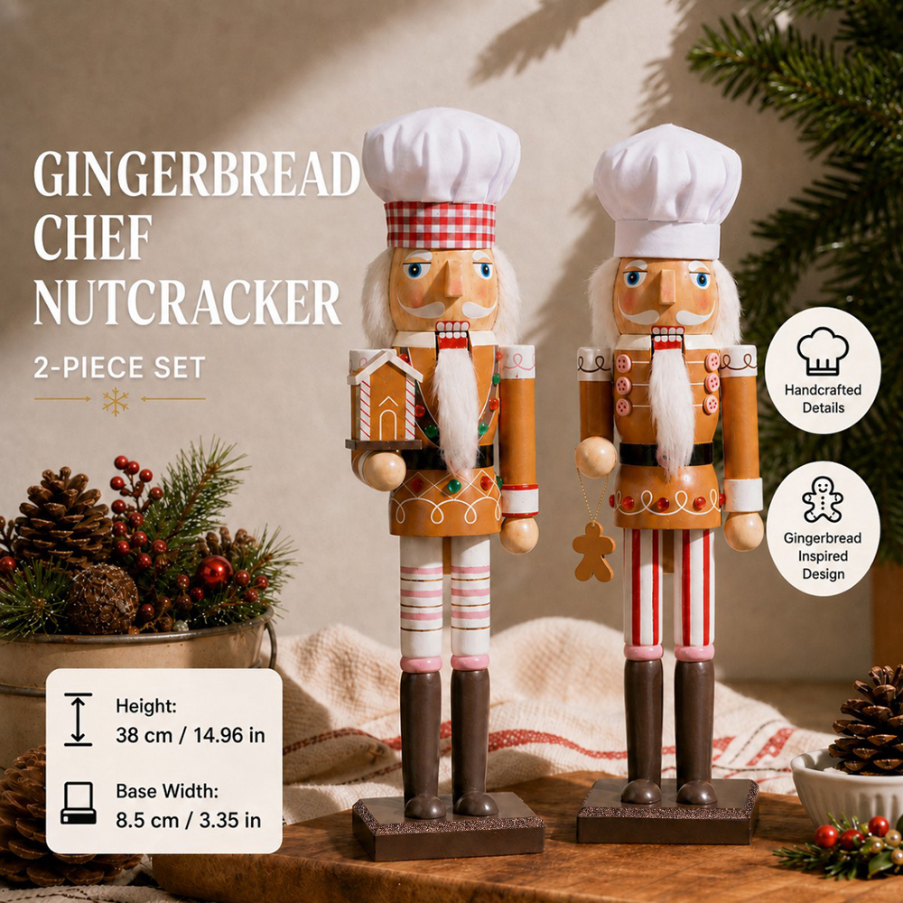 38 CM Noel Fındıkkıran Ahşap S - Nutcracker Figurine incelemesi ve fiyatı