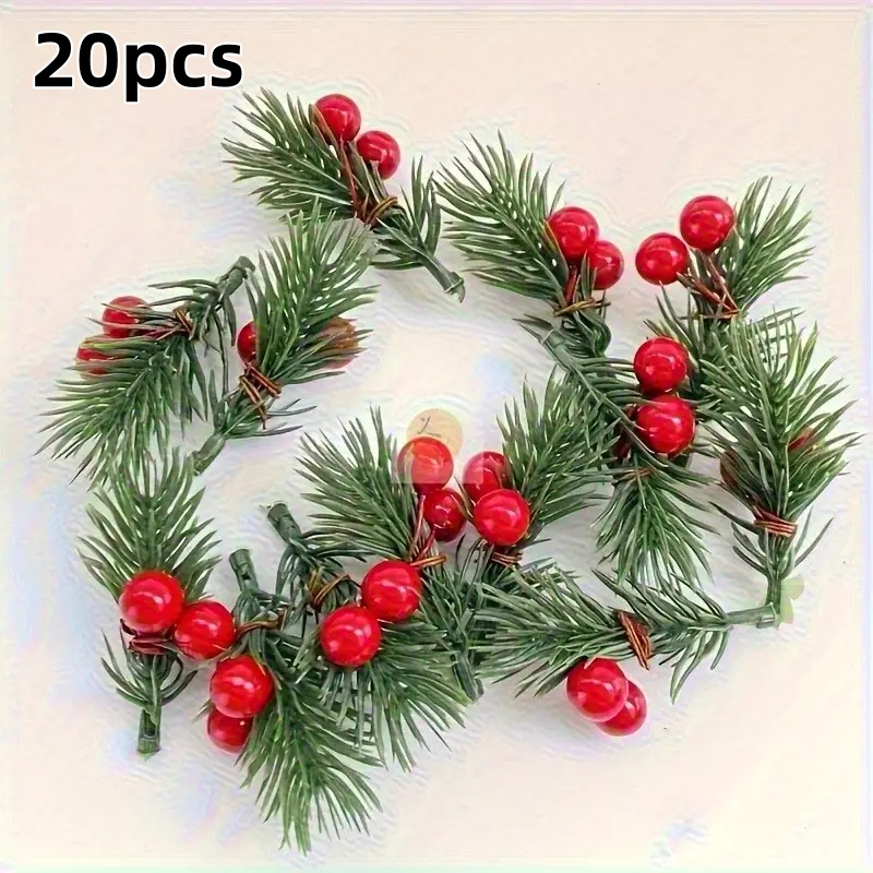 20 adet gerçekçi kırmızı meyve - Christmas Tree Artificial incelemesi ve fiyatı