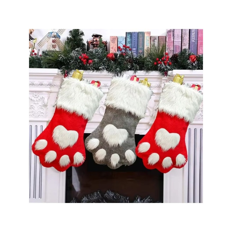 Kışlık Peluş Köpek Pati Şeklin - Christmas Stocking Hanging incelemesi ve fiyatı