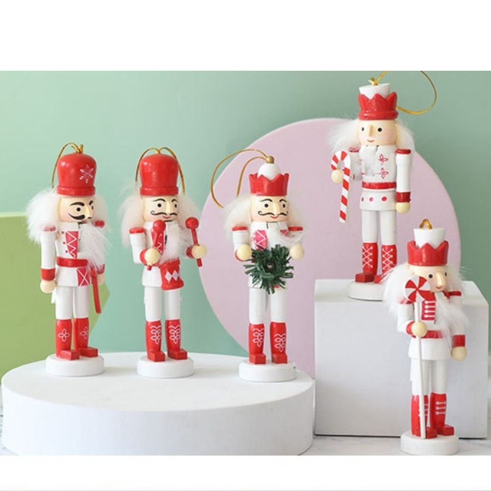 5 adet, Mutlu Noeller temalı,  - Nutcracker Figurine incelemesi ve fiyatı